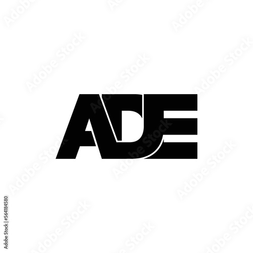 ADE letter monogram logo design vector photo