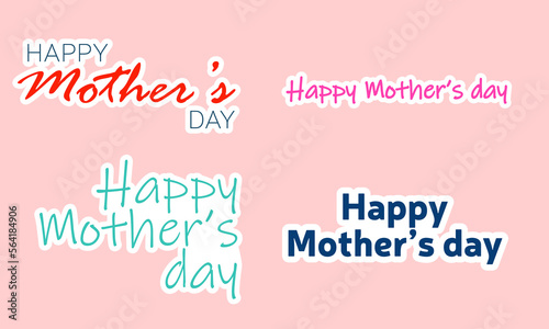 Happy Mother's Day, lettering. Vector illustration.