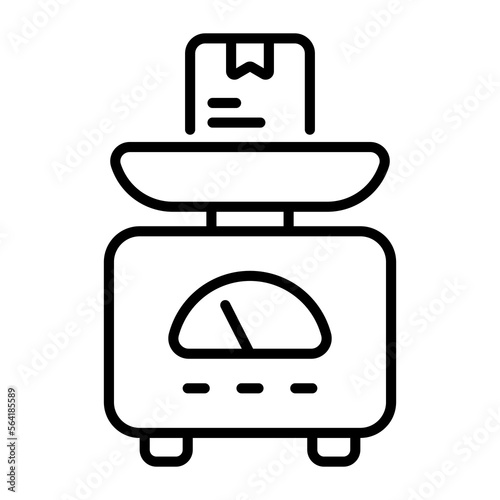 An amazing of weight scale, delivery weighing machine vector