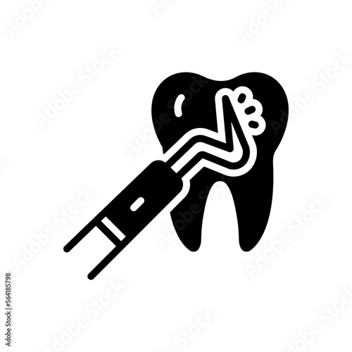 Black solid icon for probe