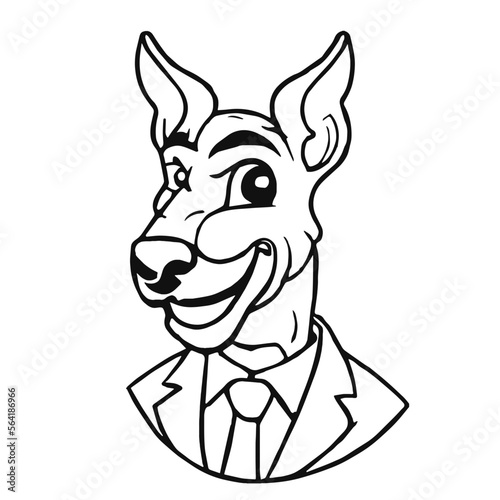 Belgian Malinois With Business Suit