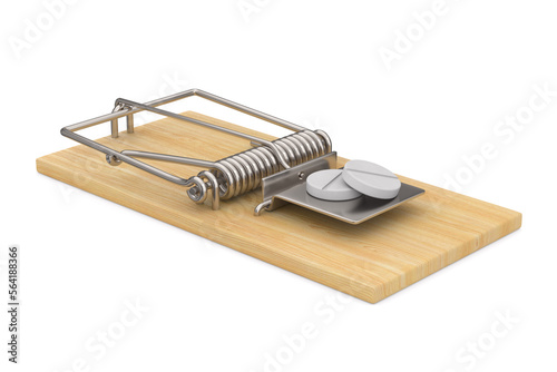 mousetrap and tablets on wh...