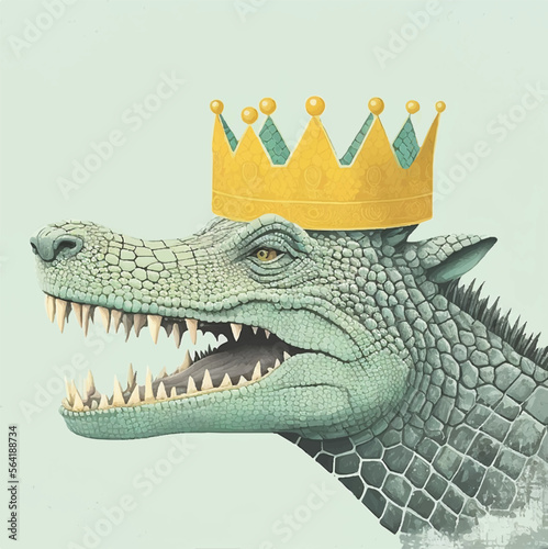Krokodil mit Krone, Illustration