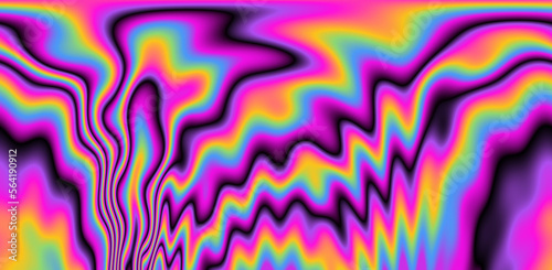 Abstract psychedelic background with rainbow smudges and stains, like on gasoline film.