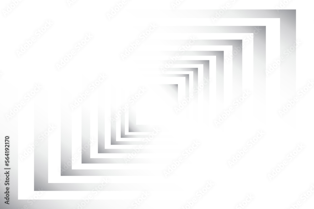 Fototapeta premium Abstract white and gray color, modern design background with geometric rectangle shape. Vector illustration. 