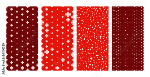 Seamless hospital background with plus symbols