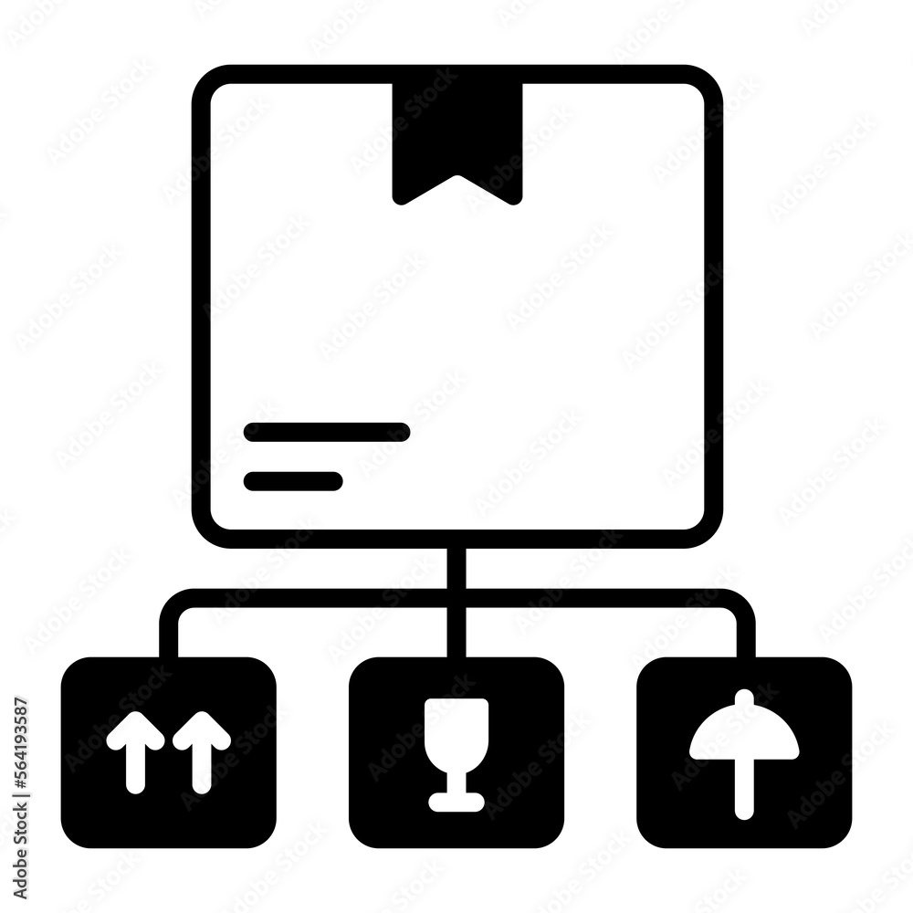 Parcel handling instructions vector icon design for premium use Parcel handling instructions vector icon design for premium use