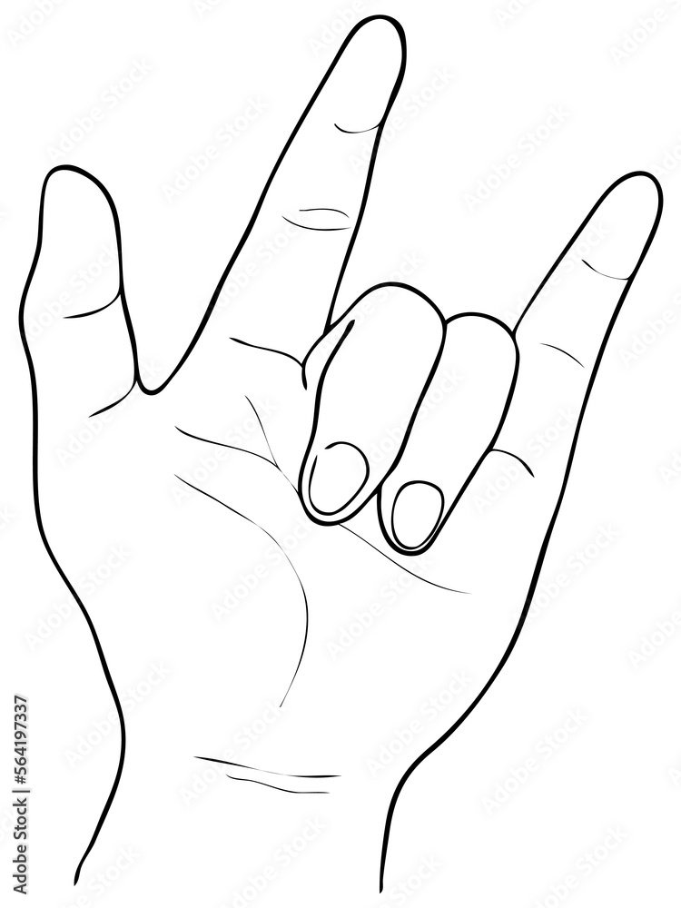 Hand Drawn Sketch of Hand Signs Gestures or Body Language.
Hand Drawn Sketch of Hand Signs Gestures or Body Language.