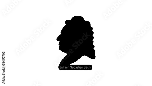 Johann Sebastian Bach silhouette