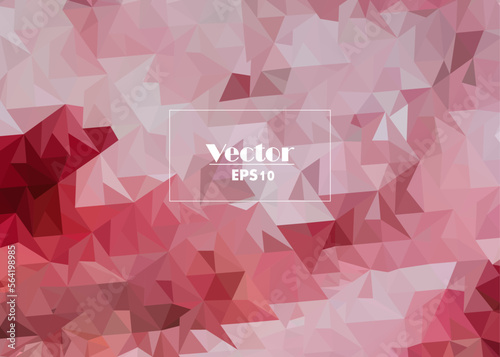 pink digital abstract image for valentine's day vector stylized from triangles