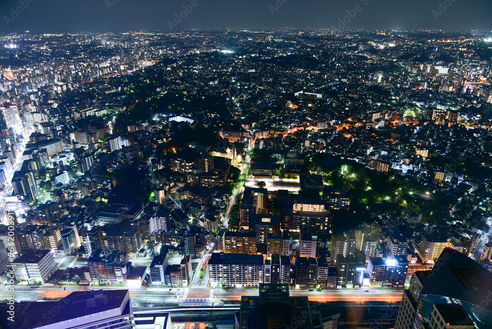 ランドマークタワーから眺める横浜の美しい夜景