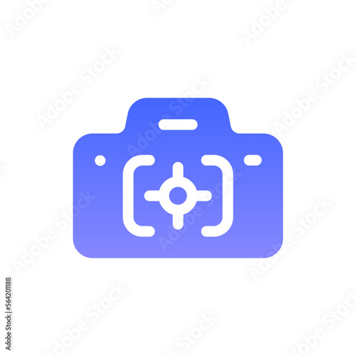 capture flat gradient icon