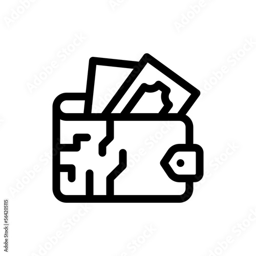 digital wallet line icon