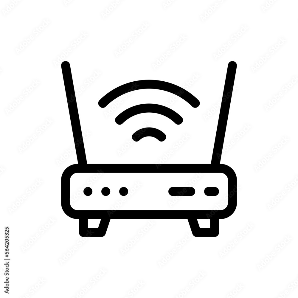 wifi router line icon