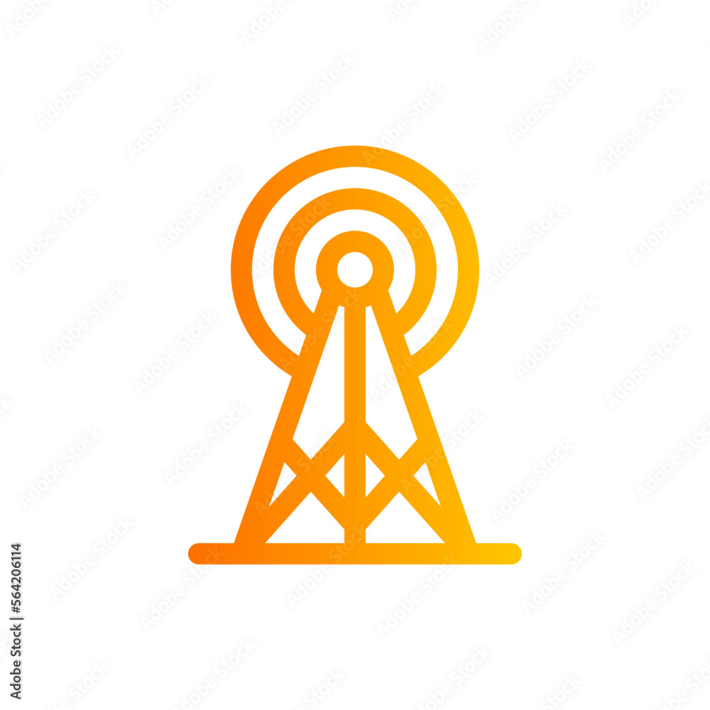 communication tower gradient icon communication tower gradient icon