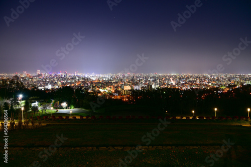 旭山記念公園から眺める札幌の夜景