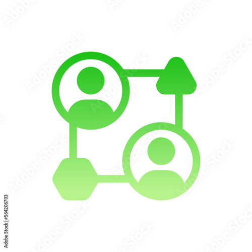 coworkers flat gradient icon