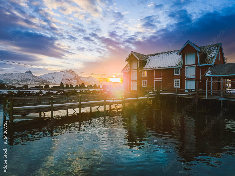 Fototapeta premium houses on the river thames