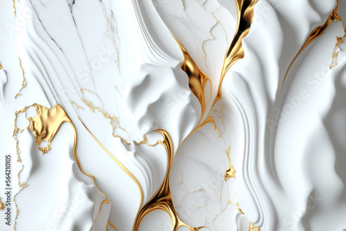 Wallpaper Mural White marble abstract background texture. Luxury design for background or wallpaper presentation. Generative AI  Torontodigital.ca