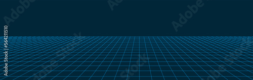 Blue background with perspective grid