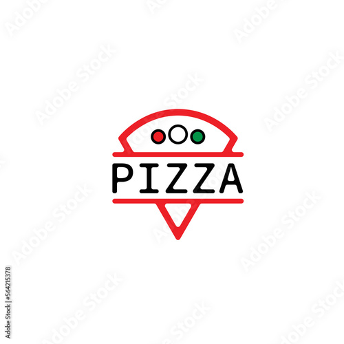 pizza food italian logo design symbol
