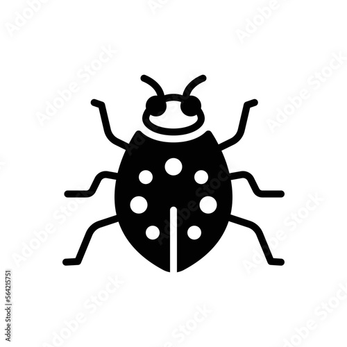 Black solid icon for bug © WEBTECHOPS