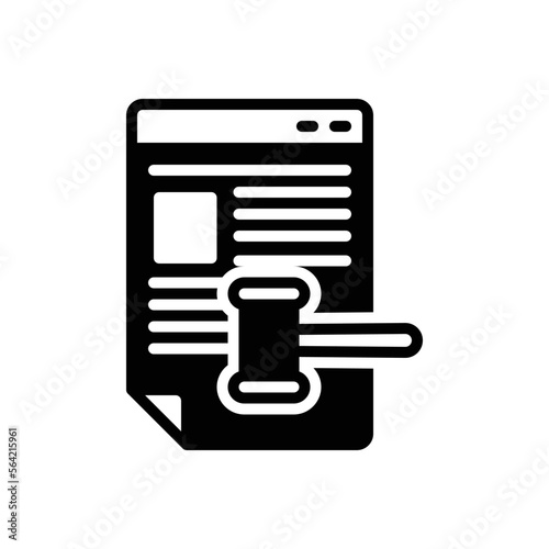 Black solid icon for enforcement