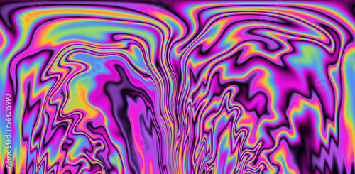 Abstract psychedelic background with rainbow smudges and stains, like on gasoline film. 