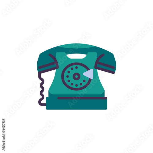 Rotary phone flat icon