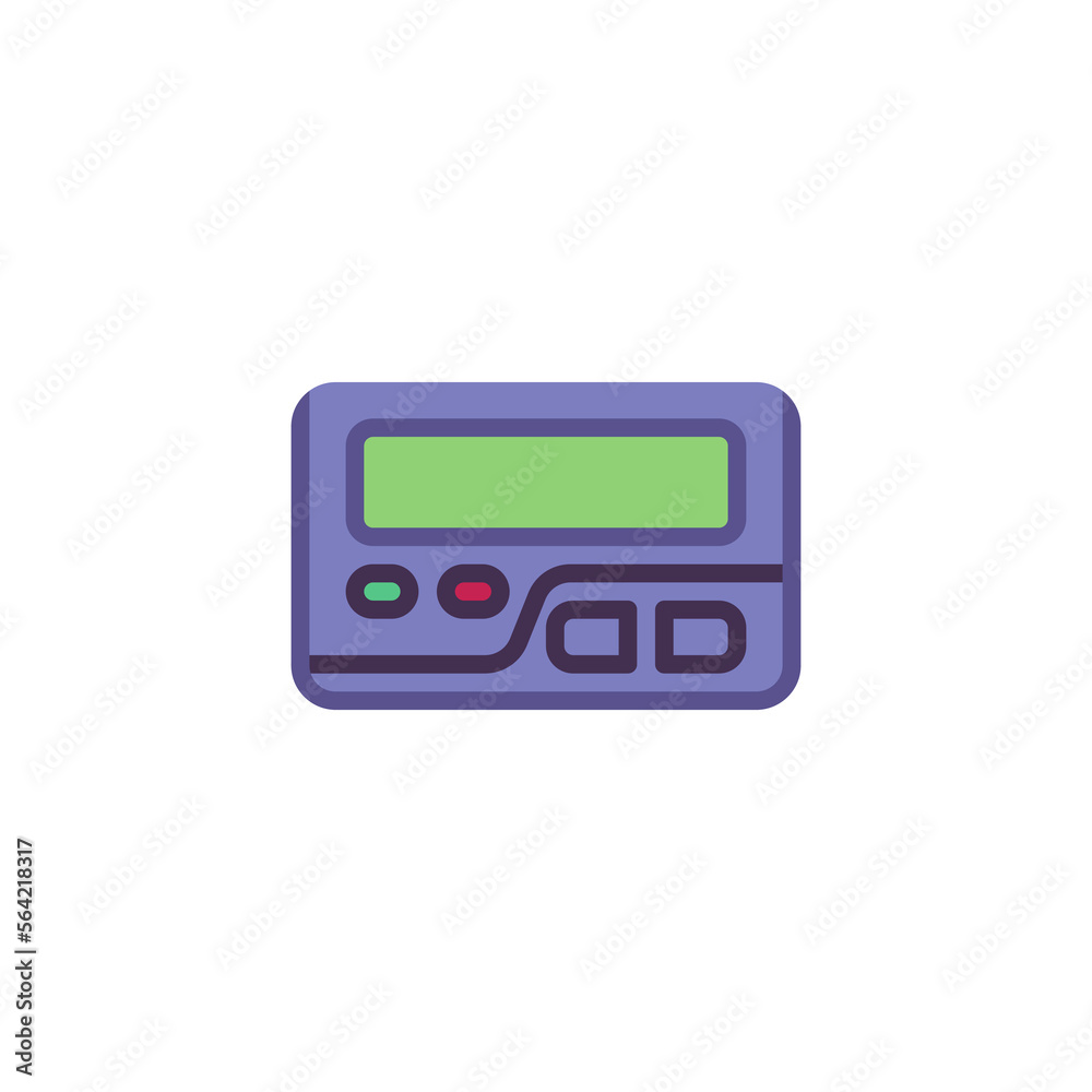 Pager or a beeper flat icon Pager or a beeper flat icon