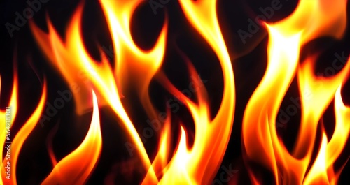 fire flames background, illustration, Generative AI