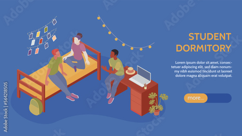 Student Dormitory Horizontal Banner