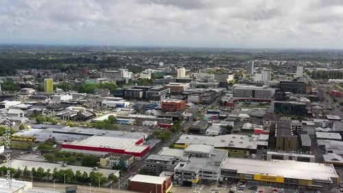 Industrial and residential suburbs of Christchurch city in New Zealand 4k.
 photo