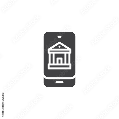 Online bank vector icon