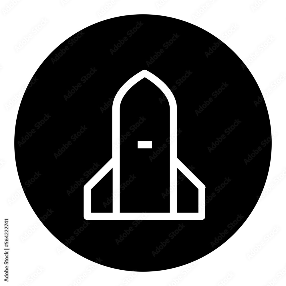 Rocket glyph icon Rocket glyph icon