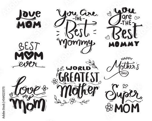Set of Mother's Day Celebra...