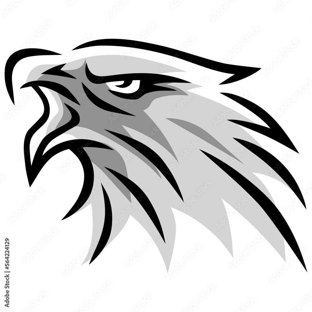 Eagle Mascot Logo Mascot Design Line Stylized Art Eagle Mascot Logo Mascot Design Line Stylized Art