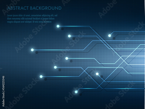 Blue Abstract technology hi tech background speed movement motion. Vector illustration