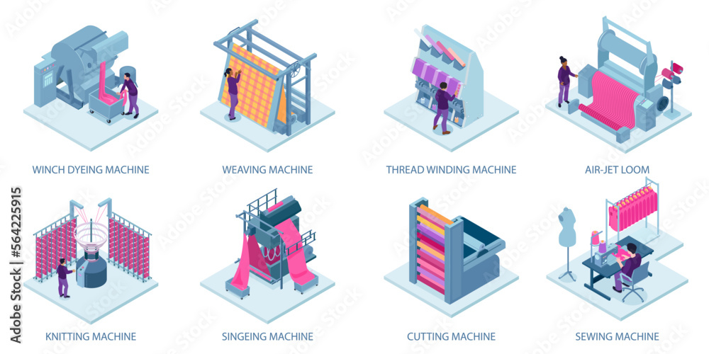 Isometric Textile Industry Compositions Isometric Textile Industry Compositions