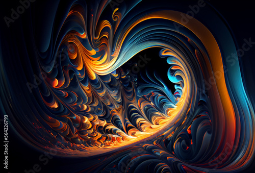 Psychic waves  abstract art made by Generative AI