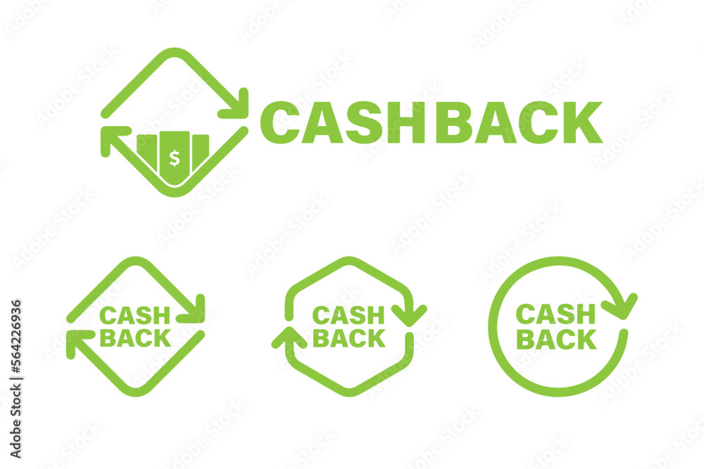 Set of cash back icons, repeated arrow flat design vector icon, infographic interface elements for the application logo web button isolated on a white background Set of cash back icons, repeated arrow flat design vector icon, infographic interface elements for the application logo web button isolated on a white background