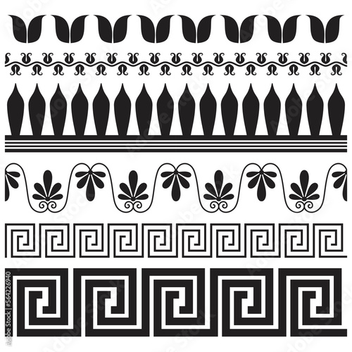 Set of borders in ancient greek style