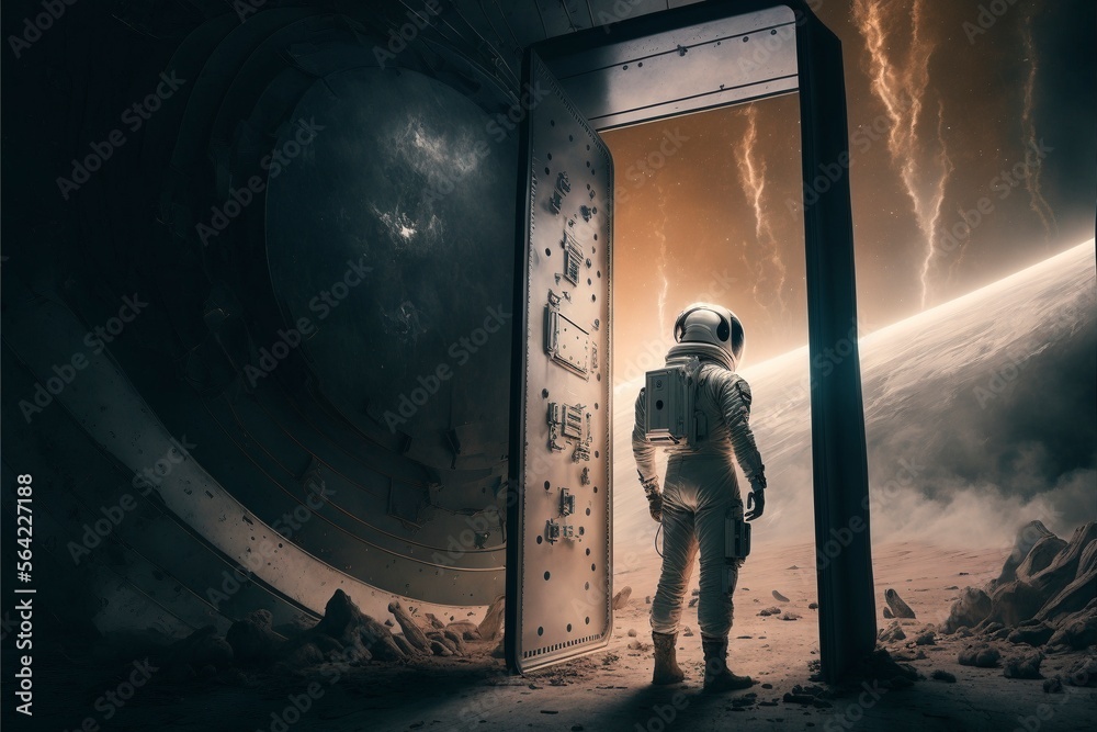 Astronaut on the red planet Mars, Metallic features, Illustration, Generative AI
Astronaut on the red planet Mars, Metallic features, Illustration, Generative AI