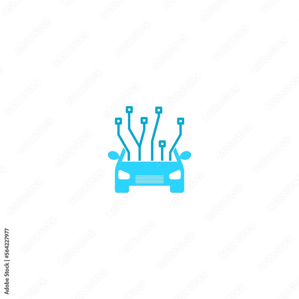 Diagnostics car icon logo template isolated on white background