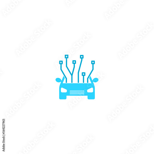 Diagnostics car icon logo template isolated on white background