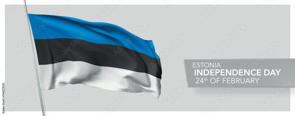 Estonia happy independence day greeting card, banner vector illustration Estonia happy independence day greeting card, banner vector illustration