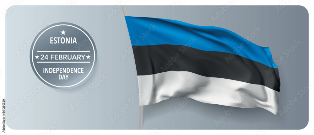 Estonia independence day vector banner, greeting card. Estonia independence day vector banner, greeting card.