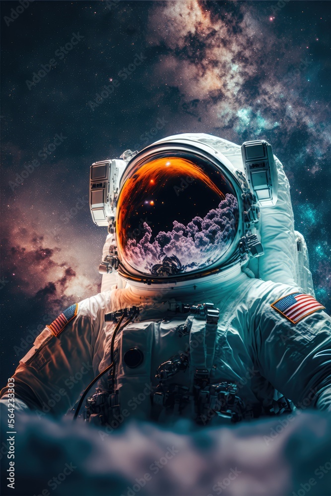 astronaut in outer space made with generative ai