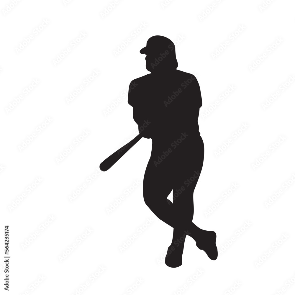 Baseball silhouette