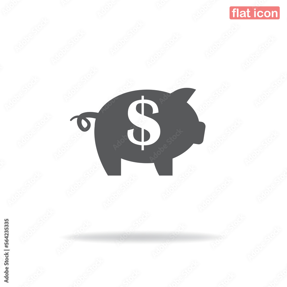 Piggy bank simple vector icon. Silhouette icon isolated on white background. Minimalistic style.
Piggy bank simple vector icon. Silhouette icon isolated on white background. Minimalistic style.